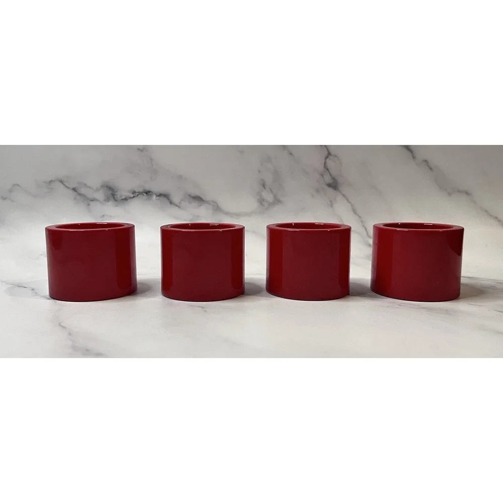 Vintage MCM Ugna Made In Japan Cherry Red Napkin Rings